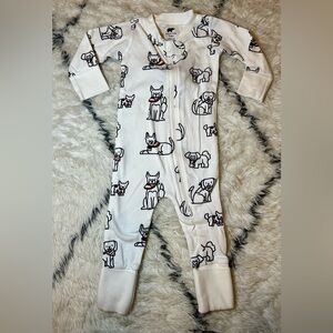NWOT Dog Print Kids Footie Pajamas